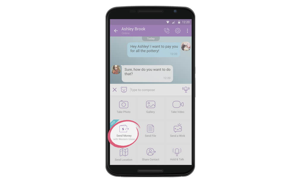 Перевод денег через Viber